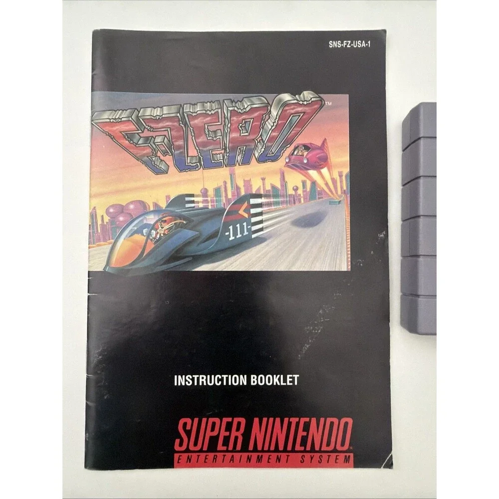 F-Zero SNES Super Nintendo Authentic Tested Working OEM w/ Manual